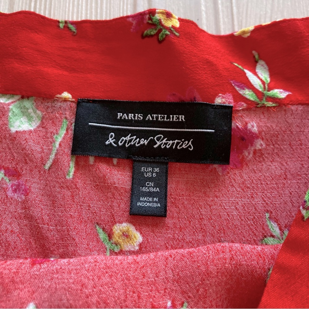& Other Stories Floral Skirt size 6 - Picture 3 of 9